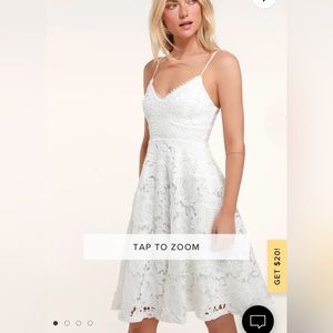 White lace dress perfect for spring and summer!